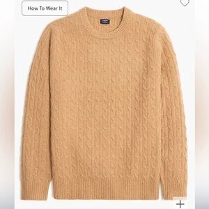 J. Crew Cable crewneck sweater in extra-soft yarn